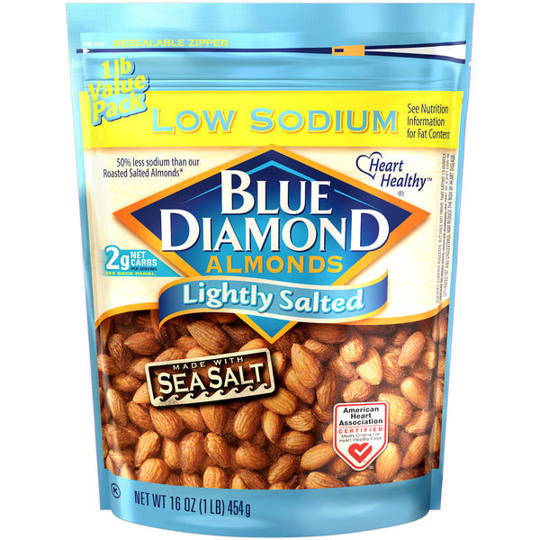 Almendras Blue Diamond, Ligeramente Saladas - Bajo en Sodio