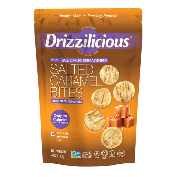 Drizzilicious Mini Rice Cake Bites - Salted Caramel