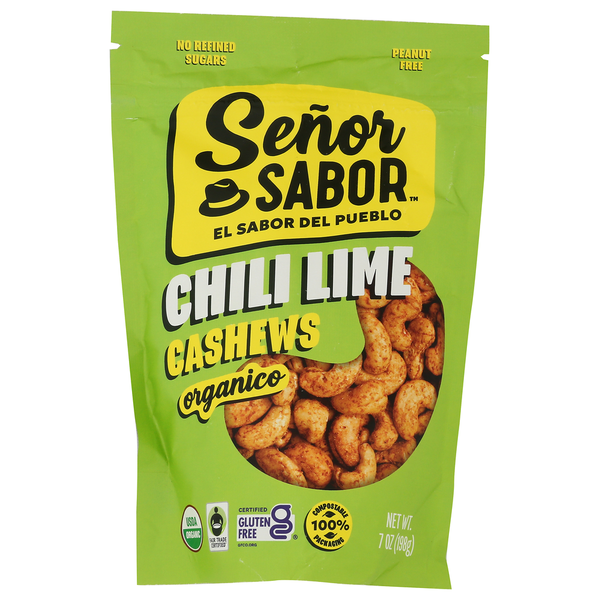 Senor Sabor Anacardos Orgánicos de Comercio Justo con Sabor a Chile y Lima