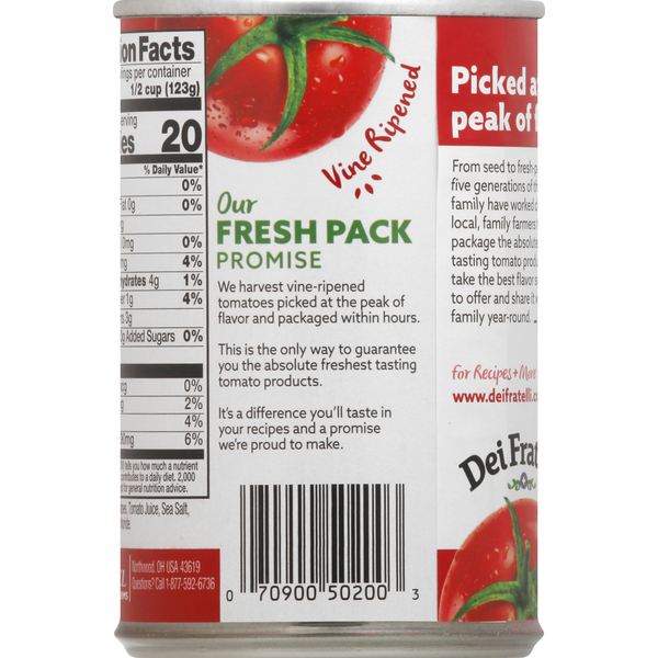 Tomates Diced Low Sodium Dei Fratelli