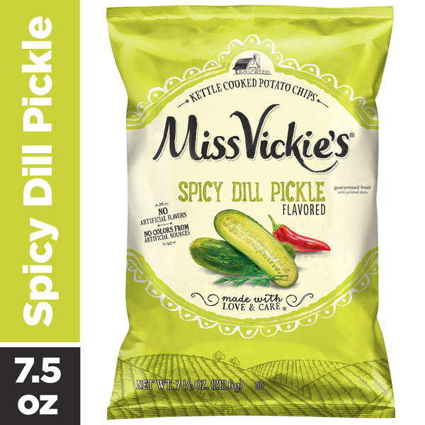 Miss Vickie's Spicy Dill Pickle Kettle Cooked Potato Chips
