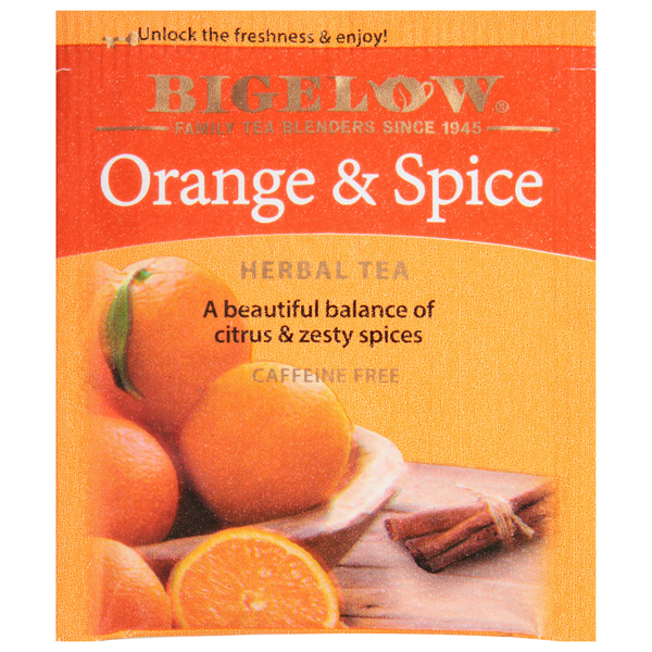 Bigelow Orange & Spice Herbal Tea - Caffeine Free