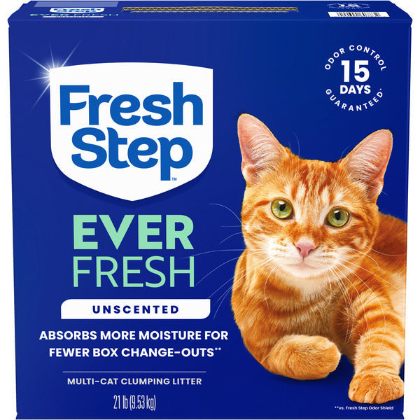 Fresh Step Ever Fresh Multi Cat Clumping Litter, Sin fragancia