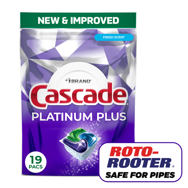 Capsules de lave-vaisselle Cascade Platinum Plus, Fraîcheur
