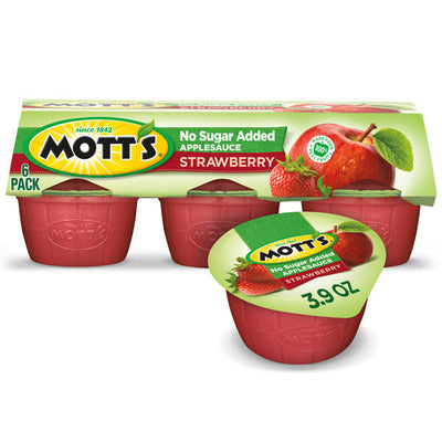 Compote de pommes Mott's sans sucre ajouté à la fraise