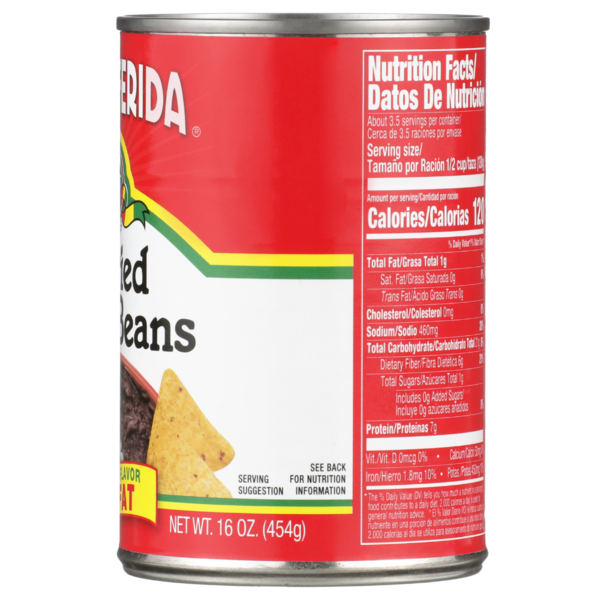 Frijoles Negros Refritos Bajos en Grasa La Preferida