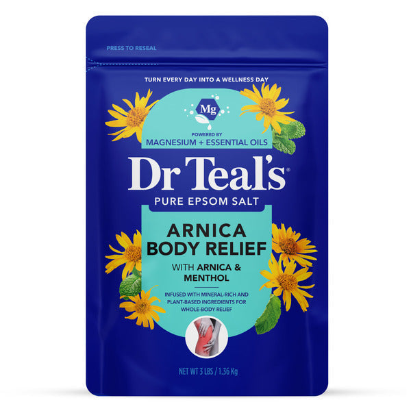 Bain de Sel d'Epsom Dr Teal's Arnica Soulagement Corporel avec Menthol