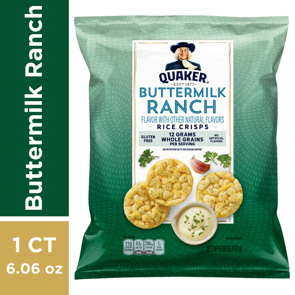Quaker Rice Crisps - Sabor a Buttermilk Ranch