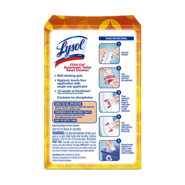 Limpiador Automático de Inodoro Lysol Click Gel, Mango y Hibisco