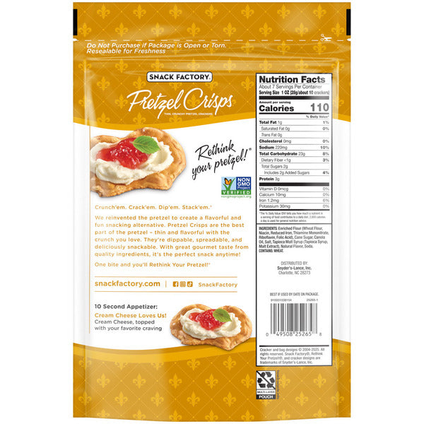 Snack Factory Brioche Pretzel Crackers
