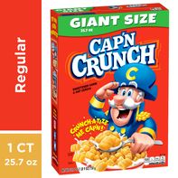 Céréales de maïs et d'avoine sucrées Cap'N Crunch, taille géante