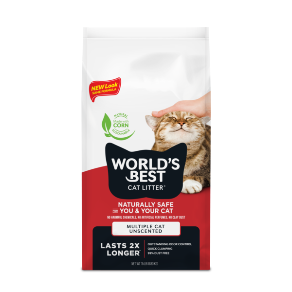 La meilleure litière pour chats au monde, multiple chats, sans parfum, 15 lb