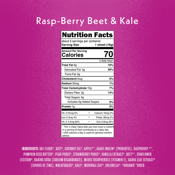 Once Upon a Farm Organic Smart Wheels Toddler Bar, Raspberry Kale