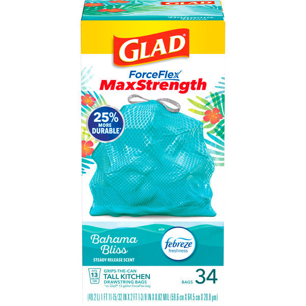 Sacs à ordures parfumés Glad ForceFlex MaxStrength