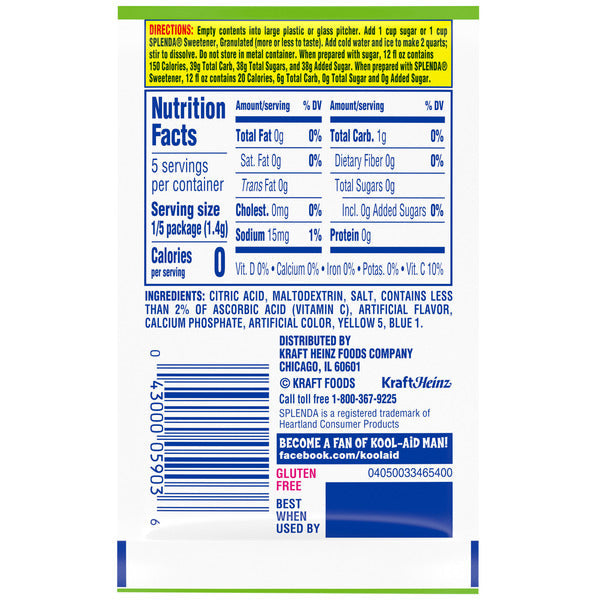Kool-Aid Unsweetened Green Apple Powdered Drink Mix