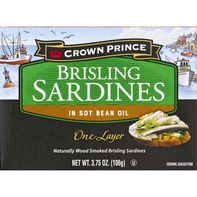 Crown Prince Brisling Sardines in Soy Bean Oil