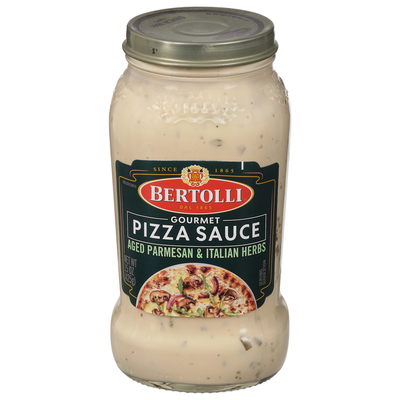 Salsa Gourmet para Pizza Bertolli con Parmesano Curado y Hierbas Italianas