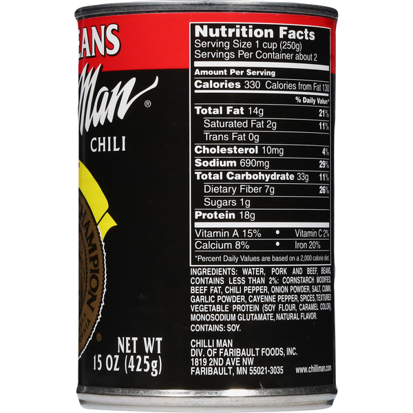 Chilli Man Chili with Beans - Hot Flavor Experience