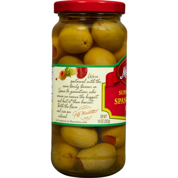 Aceitunas Españolas Mezzetta Super Colosales con Pimiento