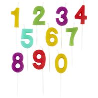Wilton Rainbow Number Birthday Candle Pick Set
