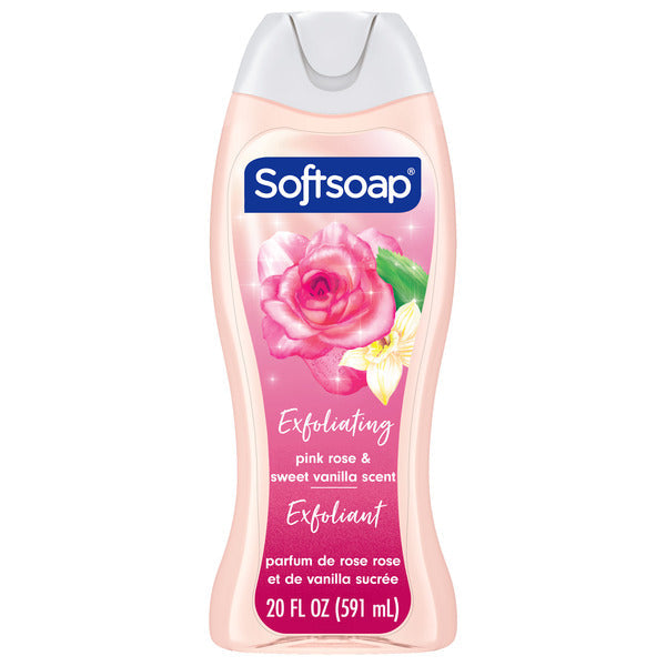 Softsoap Exfoliating Body Wash Gel - Rose & Sweet Vanilla
