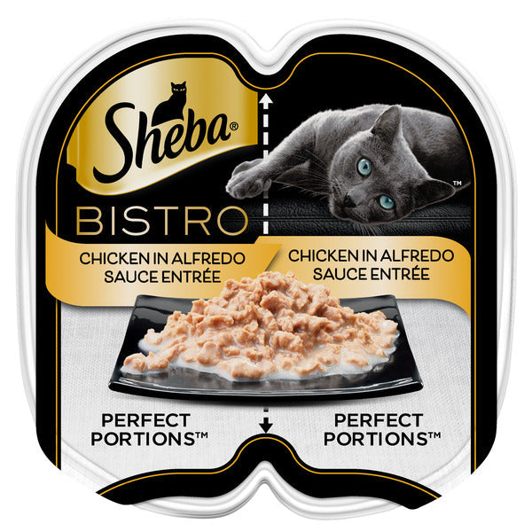 SHEBA Perfect Portions Bistro Comida Húmeda para Gatos - Pollo en Salsa Alfredo