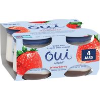 Yoplait Oui Yogurth de Estilo Francés de Fresa con Leche Entera
