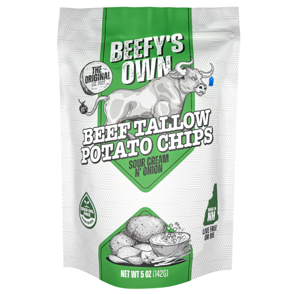 Papas fritas de sebo de res de Beefy - Crema agria y cebolla