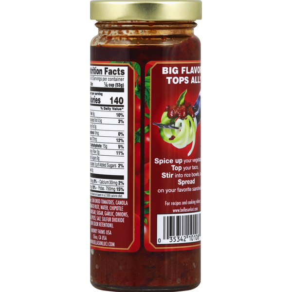 Bella Sun Luci Salsa y Aderezo de Tomate Seco al Sol y Chipotle
