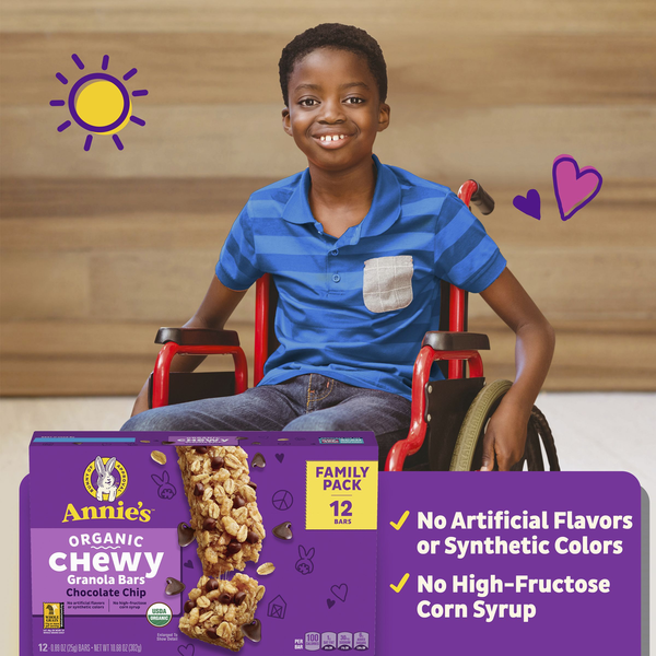 Barras de Granola Masticables de Chocolate con Chips Orgánicos de Annie
