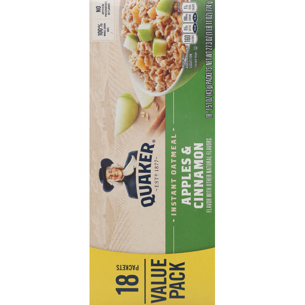 Avena Instantánea Quaker, Manzanas y Canela - Paquete