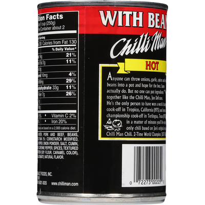 Chilli Man Chili con Frijoles - Experiencia de Sabor Picante