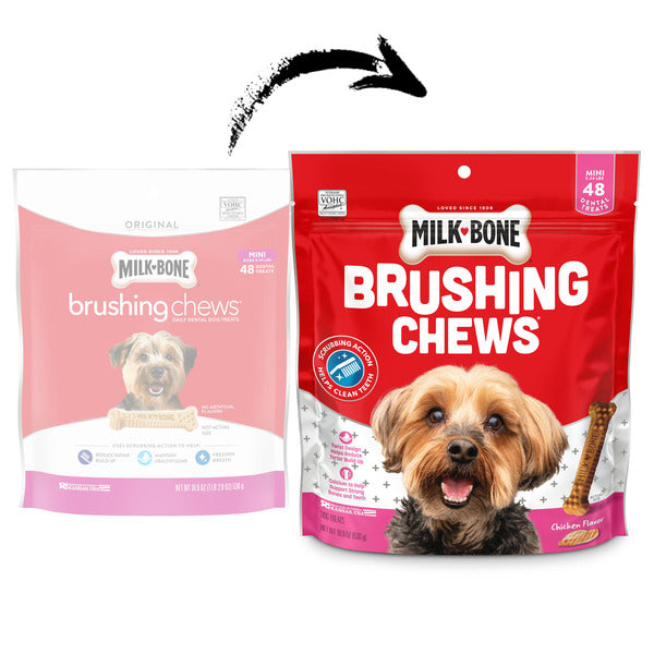 Friandises dentaires quotidiennes Milk-Bone Brushing Chews, Mini, 48 os