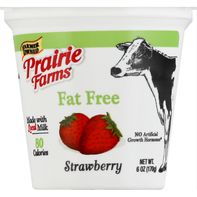 Yaourt à la fraise sans matière grasse Prairie Farms
