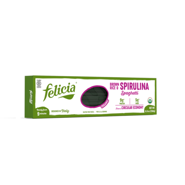 Espagueti de Arroz Integral Orgánico y Espirulina Felicia