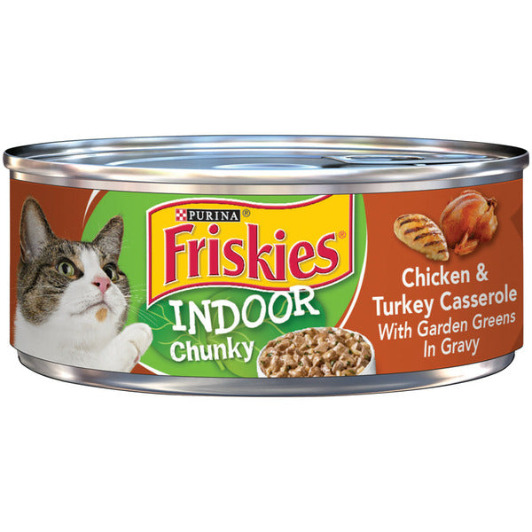 Purina Friskies Indoor Gravy Wet Cat Food - Chunky Chicken & Turkey Casserole
