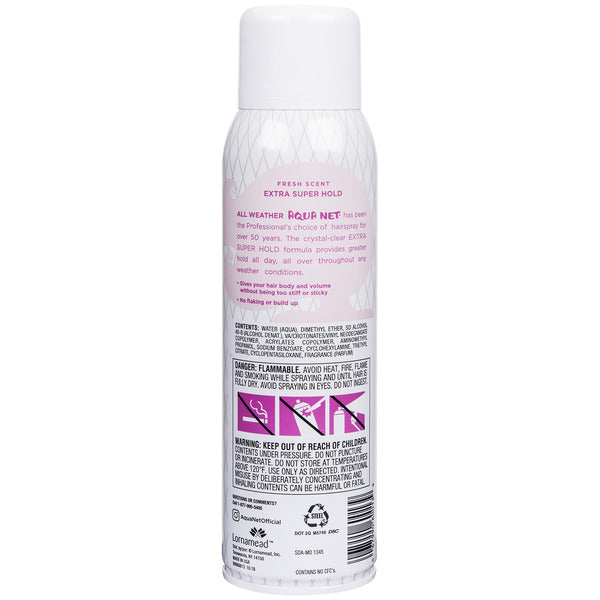 Aqua Net Extra Super Hold Hairspray - Parfum frais