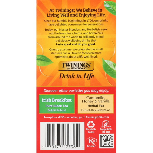 Sachets de thé Twinings English Breakfast Extra Fort