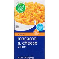 Dîner de macaroni au fromage Food Club, Original