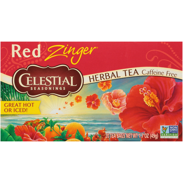 Celestial Seasonings Red Zinger Herbal Tea Bags - Caffeine Free