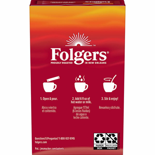 Folgers Crystals de Café Instantané Classique en Sachets Unidose