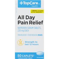 TopCare All Day Pain Relief Caplets, 220 mg