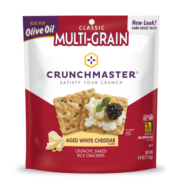 Crackers multi-grains au cheddar blanc vieilli Crunchmaster