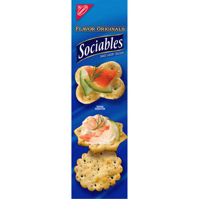 SOCIABLES Baked Savory Crackers - Perfect Party Snack