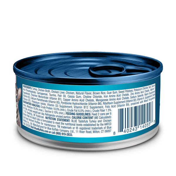 Blue Buffalo Tastefuls Nourriture Humide Naturelle Pâté pour Chats - Dinde & Poulet