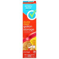 Simply Done Double Zipper Gallon Size Storage Bags