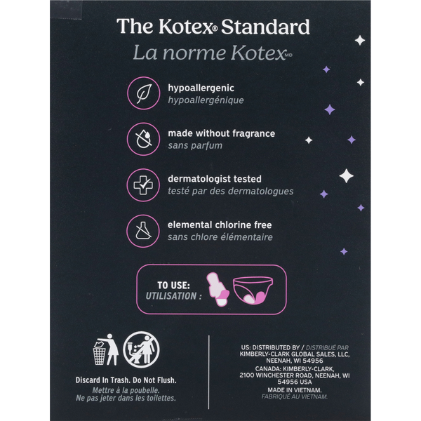 U by Kotex Ultra Thin Extra Heavy Overnight Pads with Wings