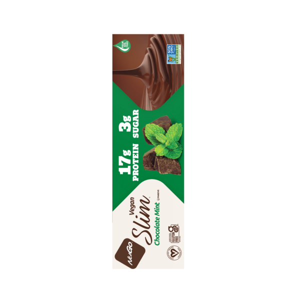 Barra de Proteína NuGo Slim Sabor Chocolate Menta - Vegana y Sin Gluten