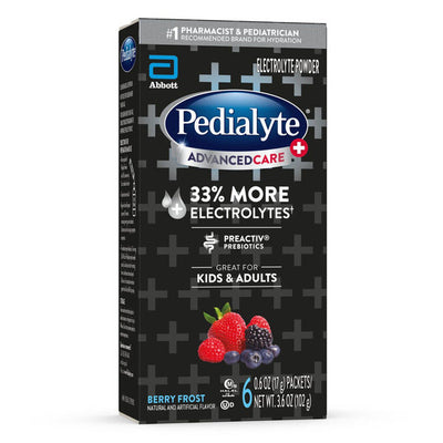 Pedialyte Advanced Care Plus Electrolyte Powder - Sabor Berry Frost