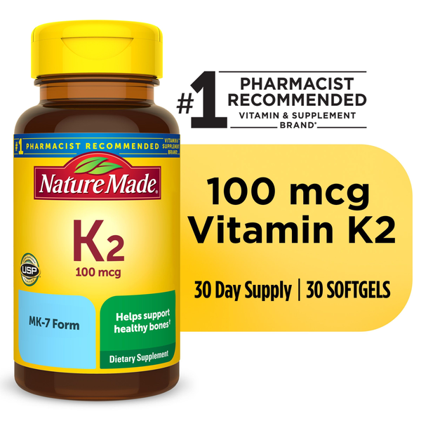 Nature Made Vitamin K2 100 mcg Softgels